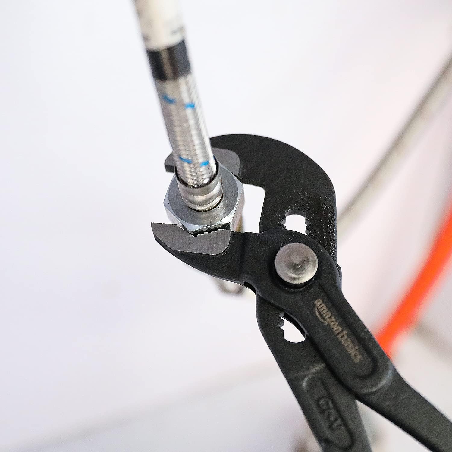 Basics 3-Piece Quick Release Groove Joint Pliers Set,Drop Forged Chrome Vanadium Steel with Comfortable Rubber Grip,Adjustable,7-inch,10-inch,and 12-inch,Black,(Pack of 12)