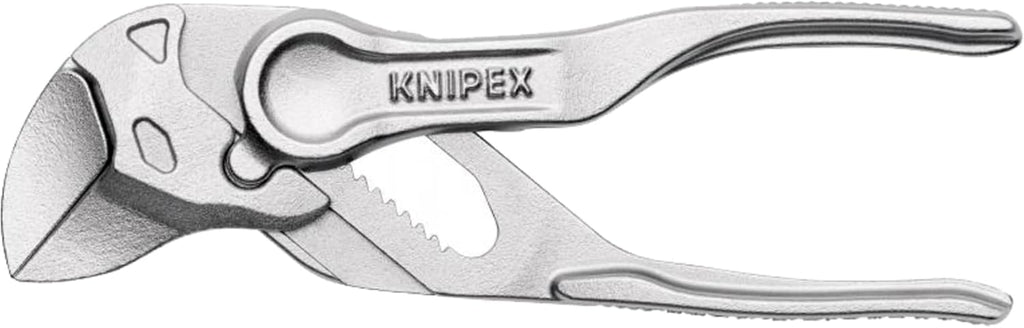 KNIPEX Pliers Wrench XS. Chrome-Plated. 100 mm. Grips Continuously Up to 21 mm. Small Pliers Wrench. Edc. 86 04 100