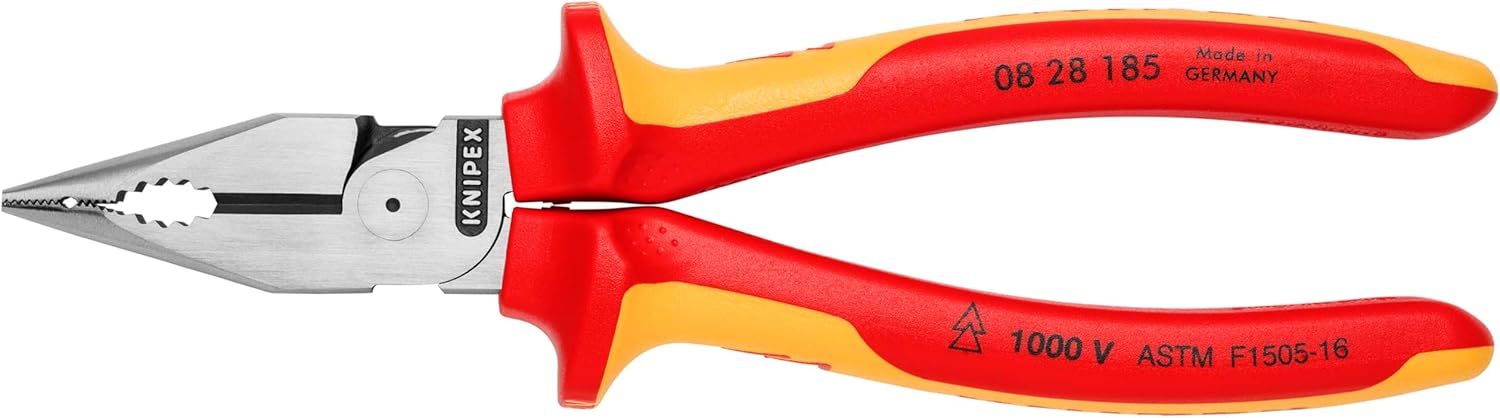 KNIPEX Tools 08 21 185 Needle-Nose Combination Pliers. 7-1/4