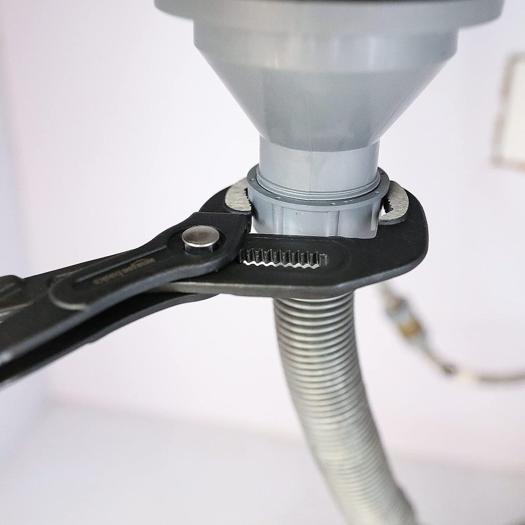 Basics 3-Piece Quick Release Groove Joint Pliers Set,Drop Forged Chrome Vanadium Steel with Comfortable Rubber Grip,Adjustable,7-inch,10-inch,and 12-inch,Black,(Pack of 12)