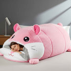Fluffy Hamster Shaped Sleeping Bag to Snuggle Away Stress