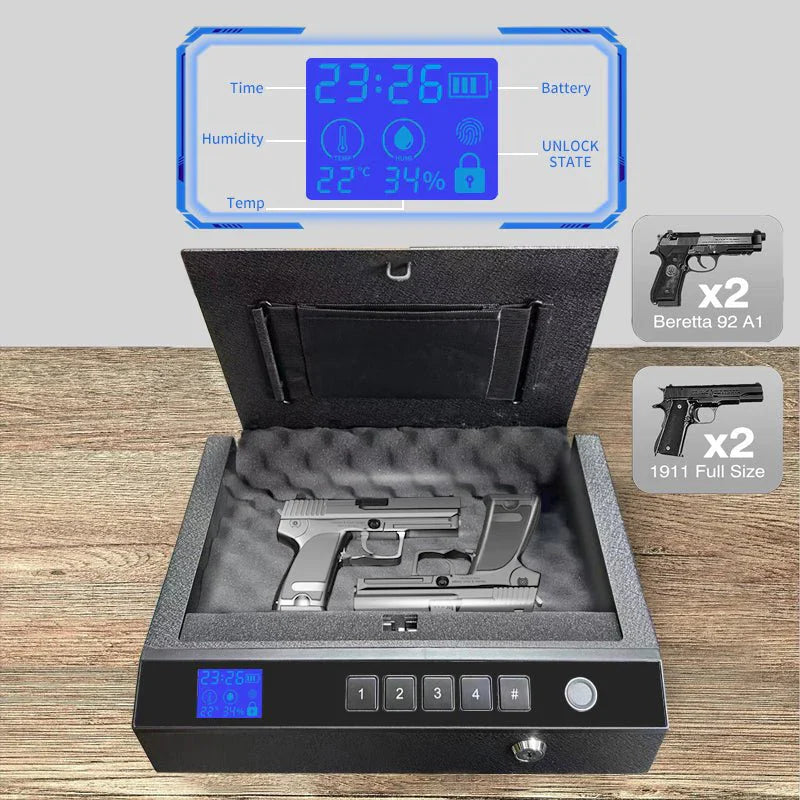 Portable Biometric Gun Safe Box